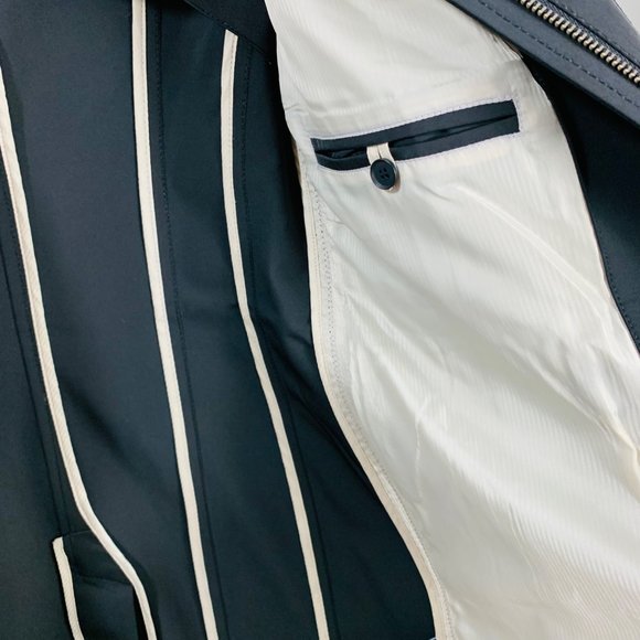 L8 Womens Raincoat Black Trench Size S Mid Length Slicker Spring Water Resistant - Picture 11 of 16